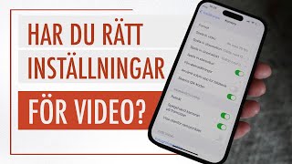 Bästa INSTÄLLNINGARNA NÄR DU FILMAR med din iPhone