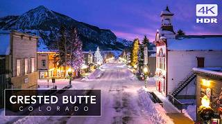 Crested Butte SKI Town - Colorado 4K - Cinematic Relaxation film with calming music.