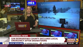 San Bernardino County declares local emergency after massive snowstorms