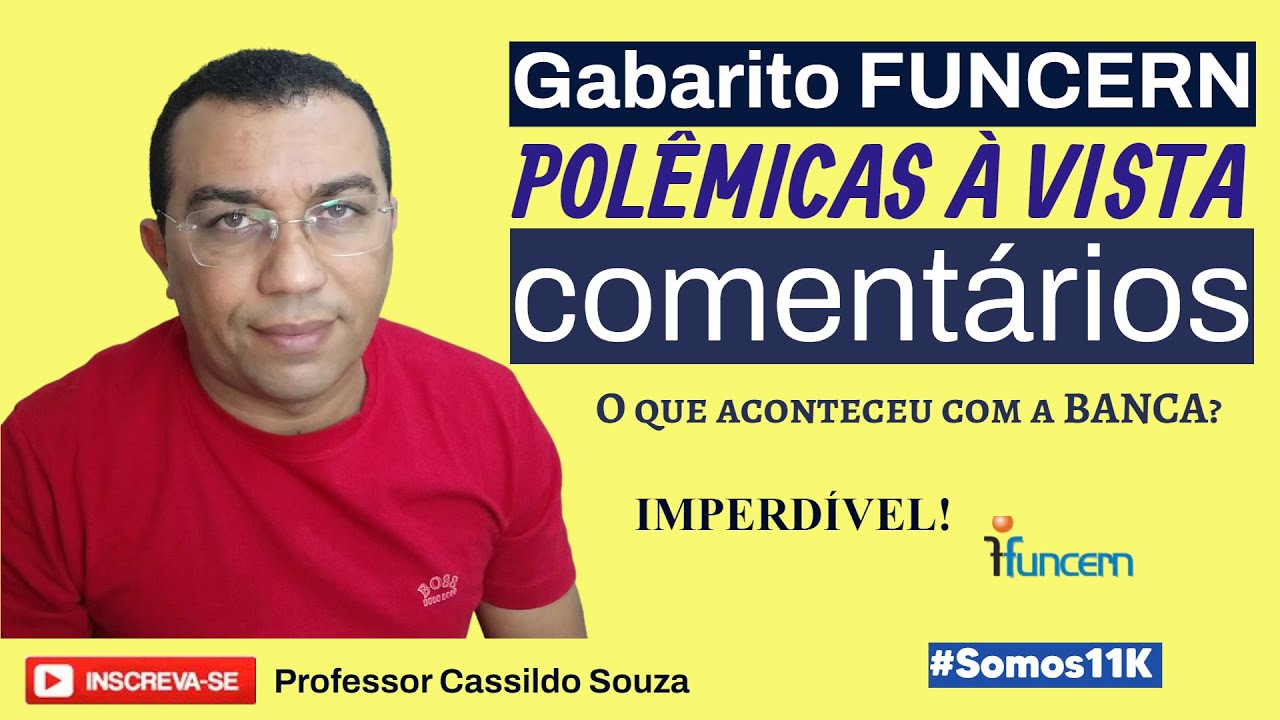 Prof. Cassildo Souza - Opinião Sobre O Gabarito Definitivo FUNCERN - PM ...