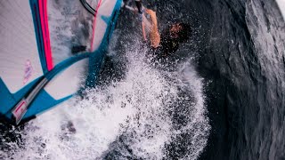 Hardcore Slalom Windsurfing in WAVES