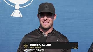 Derek Carr talks conversations with Drew Brees, new offense | 2024 Zurich Classic