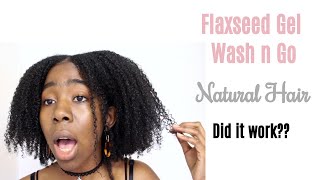 Flaxseed Gel | Wash n Go | Did it work??? | Type 4 Hair