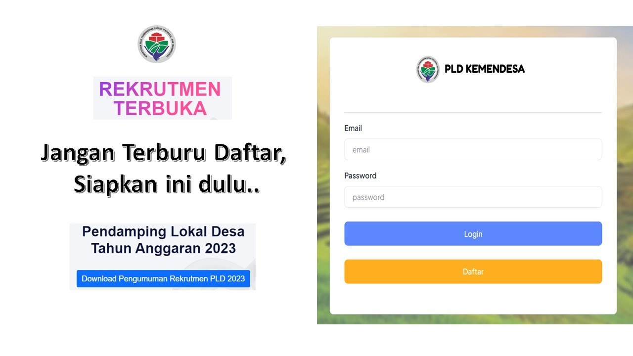 Dokumen Pendaftaran Pendamping Lokal Desa 2023 - YouTube