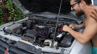 Mitsubishi Montero Head Gasket Repair Part 13: Adding Oil, Coolant Flush, and First Start Up