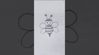 How to draw bee #cute and easy Honey Bee #kids Drawing #step by step