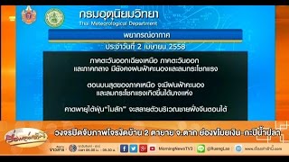 เรื่องเล่าเช้านี้ อุตุฯระบุภาคเหนืออาจมีฝนฟ้าคะนองและลมกระโชกแรงเกิดขึ้นได้ (2 เม.ย.58)