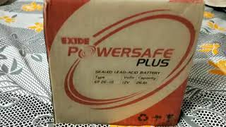 Exide powersafe plus EP 26-12 26AH battery Unboxing