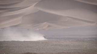 Breathtaking mirage in the deserts of Xinjiang, China