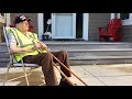 Neighbors leave chairs out for walking WWII veteran