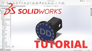 SolidWorks Tutorial - Custom Hitch Cover Design #3dPrinted