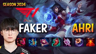 T1 Faker AHRI vs GALIO Mid - Patch 14.5 KR Ranked CHALLENGER | lolrec