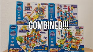 VTECH MARBLE RUSH COMBINED / Ultimate Corkscrew Raceway Launchpad set #asmr #vtech #marblerun