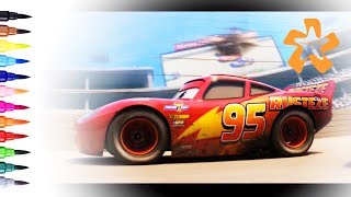 Cars 3 Lightning Mcqueen On Race Track Coloring Pages For Children Color Kids Tv - roblox save lightning mcqueen cars 3 roblox obby let s play with