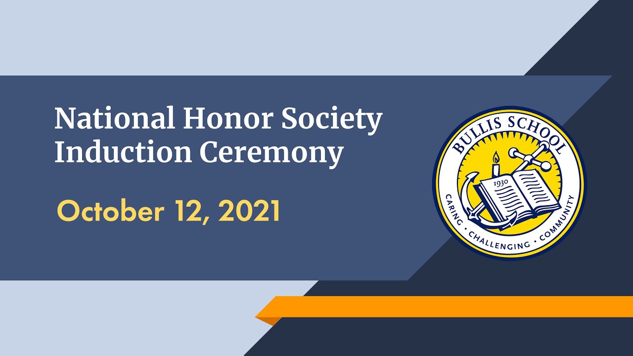 National Honor Society Induction Ceremony | Oct. 12, 2021 - YouTube