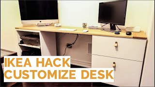 IKEA Hack | 宜家大升级！DIY改造宜家Besta电视柜成写字台