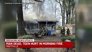 Man dead, teen hurt in morning fire