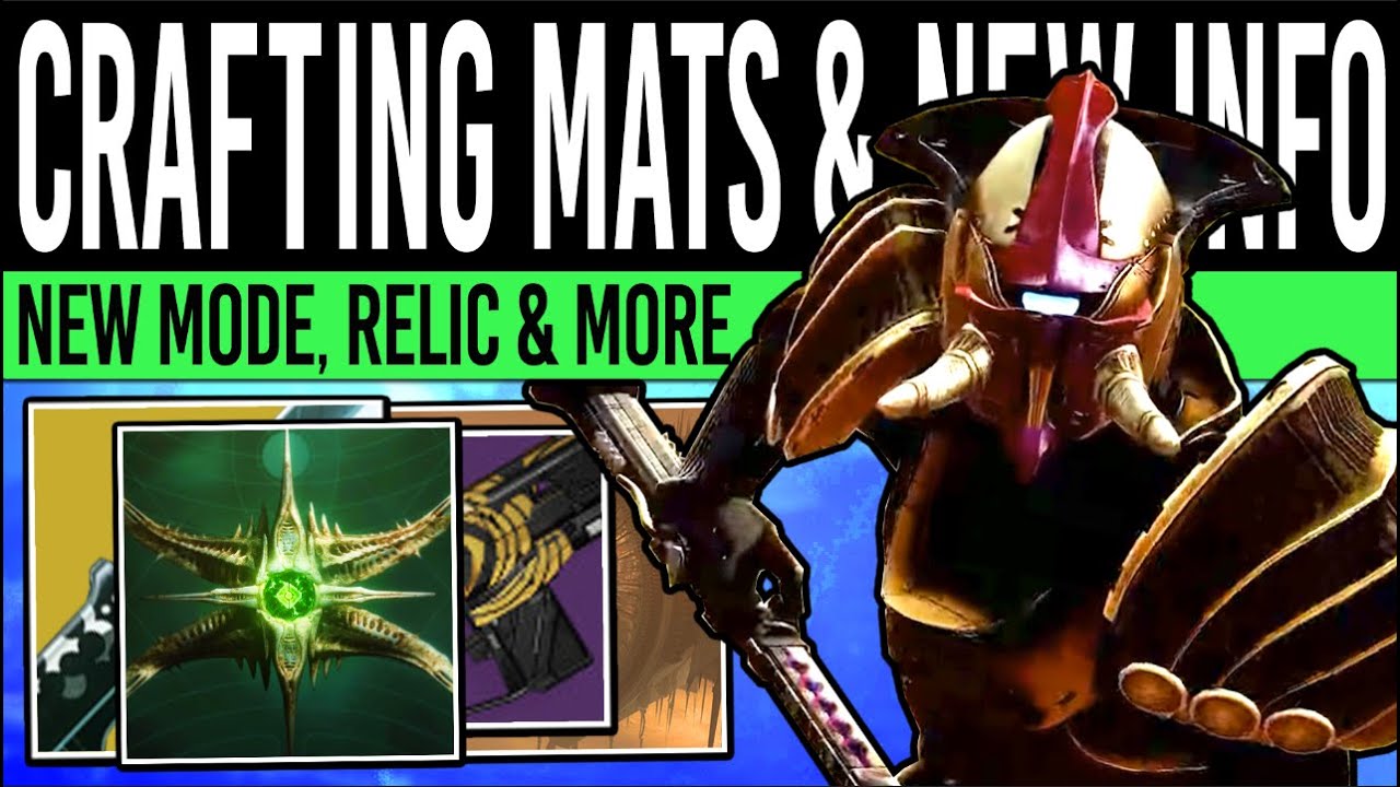 Destiny 2 | CRAFTING MATERIALS & THE RELIC! New INFO! Wellspring Activity, Consumables, Story Loot