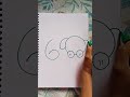 How to Draw a Dog with 600 numbers Easy step by Step #shorts #art #drawing #dog #animal