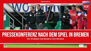 Die Pressekonferenz nach dem Spiel gegen Werder Bremen