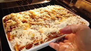 Cooking lasagna with Bechamel sauce