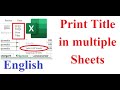 (English) Print Title/ Repeat Rows In Multiple Sheets At Once In Excel