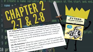 Python Crash Course: Chapter 2 | Try It Yourself 2-7 & 2-8 | Beginner Walkthrough!