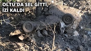 Oltu'da sel gitti, izi kaldı