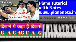 Dil Ne Yeh Kaha Hai Dil Se Piano Tutorial with Notes | Dhadkan | Julius Murmu Keyboard | Pjtl