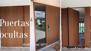 Puertas ocultas con revestimiento exterior acanalado (Wall Panel WPC) de Kolertech