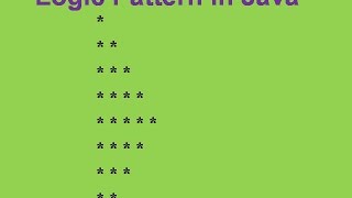 Logic Pattern in Java | Half Diamond part 2