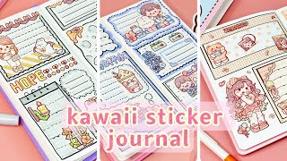 stickers journaling 💕cute kawaii sticker🌈 Immersive ASMR bullet journal | Compilation Ep.20