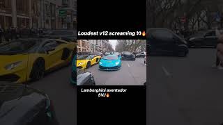 Loudest V12 SVJ🔥#cars #loudest #supercars #lamborghini #svj #youtubeshorts