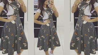 DIY teenager girl dangri skirt cutting stitching full tutorial