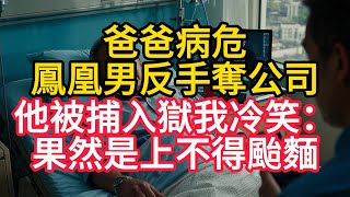 爸爸病危鳳凰男反手奪公司，他被捕入獄我冷笑：果然是上不得颱麵#人生感悟 #人际关系 #职场