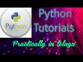 Arrays and example in python || Python tutorials in telugu