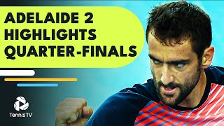 Cilic Faces Paul; Khachanov \u0026 Kokkinakis Also In Action | Adelaide 2 Quarter-Finals Highlights