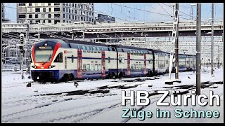 Könne die Züge beim verschneiten Hauptbahnhof Zürich noch fahren?