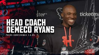 DeMeco Ryans speaks after Week 18 win over the Tennessee Titans