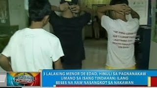 3 lalaking menor de edad, hinuli dahil sa pagnanakaw umano sa isang tindahan sa Davao City