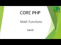 #13 - rand in PHP || PHP Math Functions