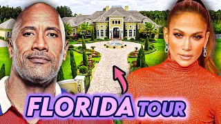 10 Celebrities Who Live In Florida | J.Lo, The Rock \u0026 More