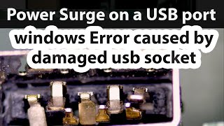 Asus Power Surge on a USB port Windows Error - Damaged USB socket repair