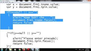 Pin code Validation Using JavaScript Std. 12 Practical