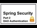Spring Security Part2 (DAO Authentication)