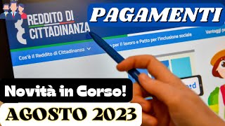 PAGAMENTI REDDITO DI CITTADINANZA AGOSTO 2023, Novità PREVISTE ENTRO FINE ANNO.