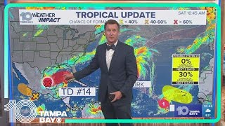 Tracking the Tropics: Tropical Depression 14 forms in the Gulf