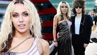 Miley Cyrus dazzles at Versace show with beau Maxx Morando