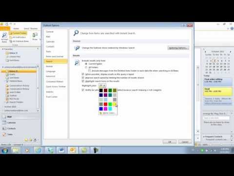 How to configure search in Microsoft Outlook 2010 How to configure search in Microsoft Outlook 2010