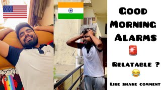 America 🇺🇸 vs India 🇮🇳 ~ Good morning alarms 🌞 How people wake up ? #dushyantkukreja  #shorts